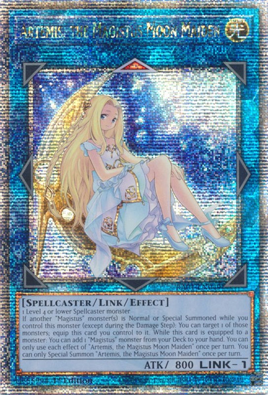 Artemis, the Magistus Moon Maiden [RA01-EN049] Quarter Century Secret Rare | Jomio and Rueliete's Cards and Comics