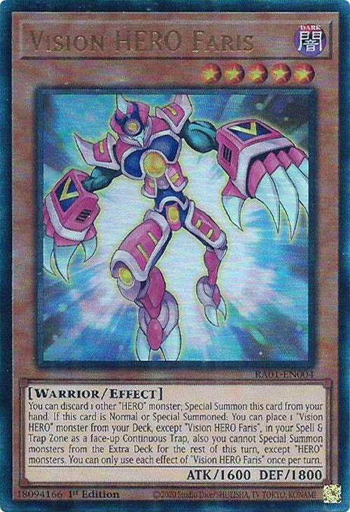 Vision HERO Faris [RA01-EN004] Prismatic Ultimate Rare | Jomio and Rueliete's Cards and Comics