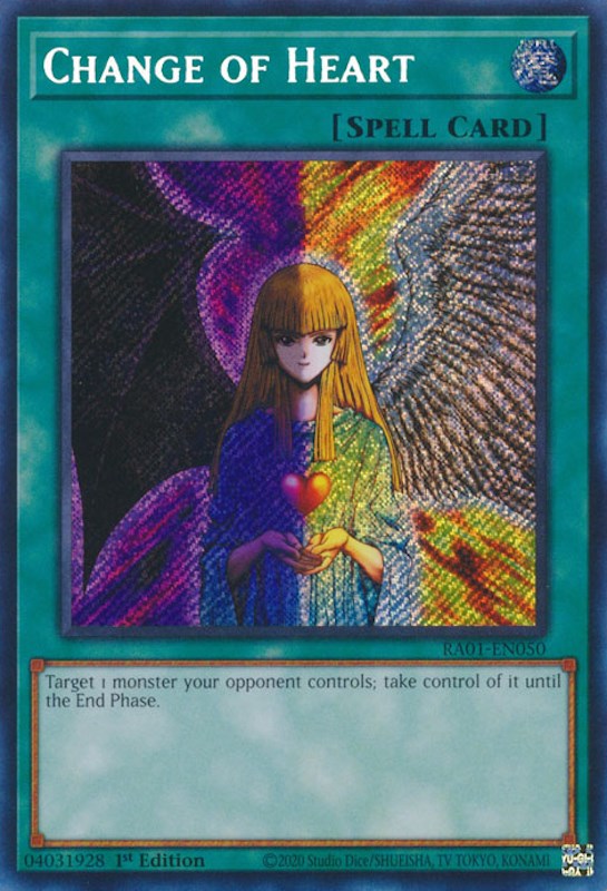 Change of Heart [RA01-EN050] Secret Rare | Jomio and Rueliete's Cards and Comics