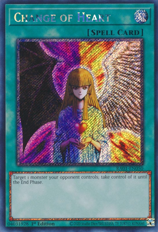 Change of Heart [RA01-EN050] Platinum Secret Rare | Jomio and Rueliete's Cards and Comics