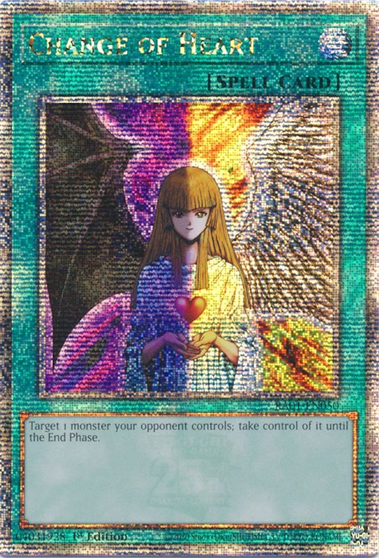 Change of Heart [RA01-EN050] Quarter Century Secret Rare | Jomio and Rueliete's Cards and Comics