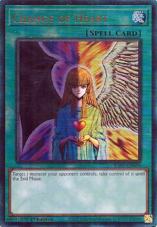 Change of Heart [RA01-EN050] Prismatic Ultimate Rare | Jomio and Rueliete's Cards and Comics