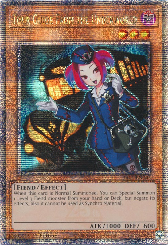 Tour Guide From the Underworld [RA01-EN005] Quarter Century Secret Rare | Jomio and Rueliete's Cards and Comics