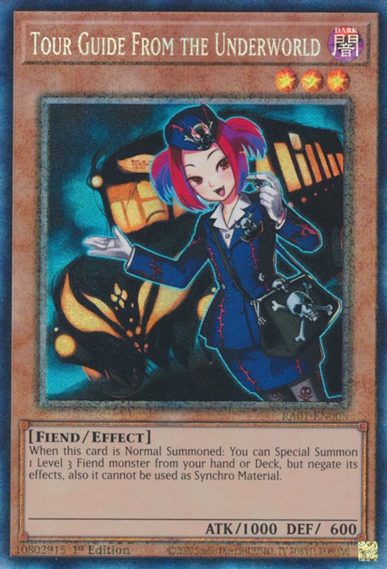 Tour Guide From the Underworld [RA01-EN005] Prismatic Collector's Rare | Jomio and Rueliete's Cards and Comics