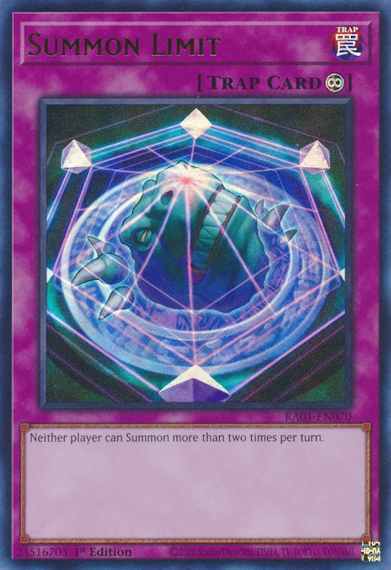Summon Limit [RA01-EN070] Ultra Rare | Jomio and Rueliete's Cards and Comics