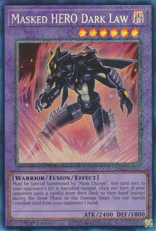 Masked HERO Dark Law [RA01-EN025] Prismatic Collector's Rare | Jomio and Rueliete's Cards and Comics