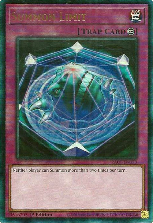 Summon Limit [RA01-EN070] Prismatic Ultimate Rare | Jomio and Rueliete's Cards and Comics