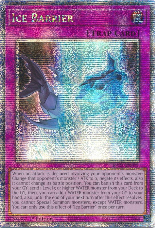 Ice Barrier [RA01-EN071] Quarter Century Secret Rare | Jomio and Rueliete's Cards and Comics