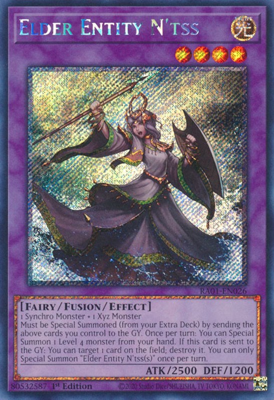 Elder Entity N'tss [RA01-EN026] Platinum Secret Rare | Jomio and Rueliete's Cards and Comics