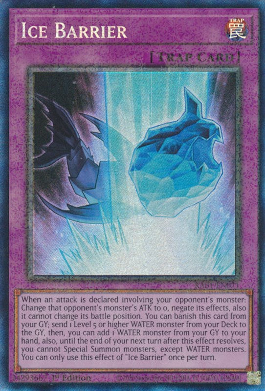 Ice Barrier [RA01-EN071] Prismatic Collector's Rare | Jomio and Rueliete's Cards and Comics