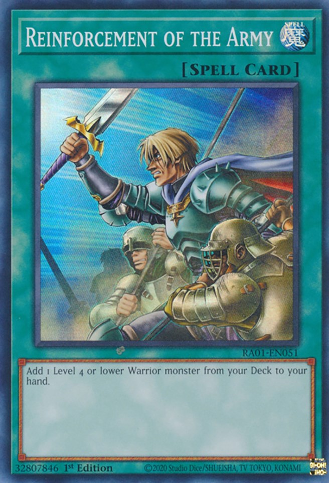 Reinforcement of the Army [RA01-EN051] Super Rare | Jomio and Rueliete's Cards and Comics
