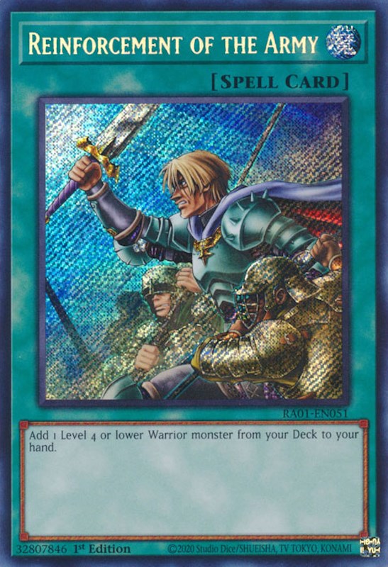 Reinforcement of the Army [RA01-EN051] Secret Rare | Jomio and Rueliete's Cards and Comics