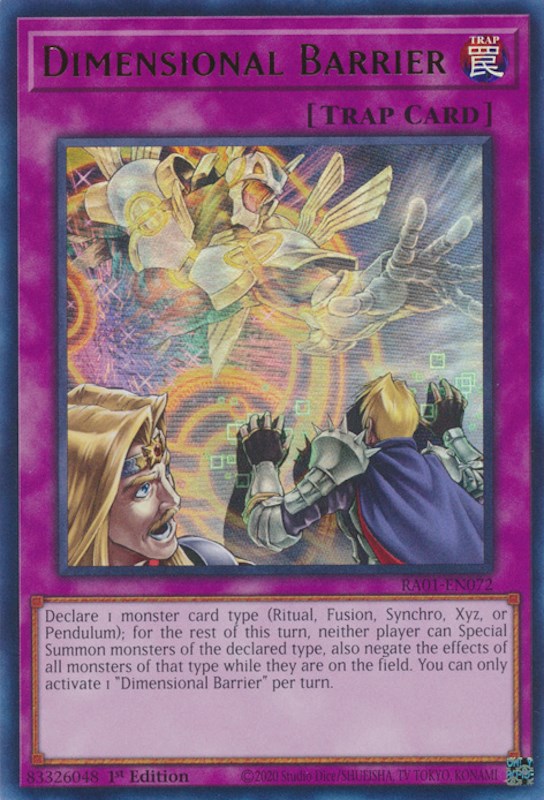 Dimensional Barrier [RA01-EN072] Ultra Rare | Jomio and Rueliete's Cards and Comics