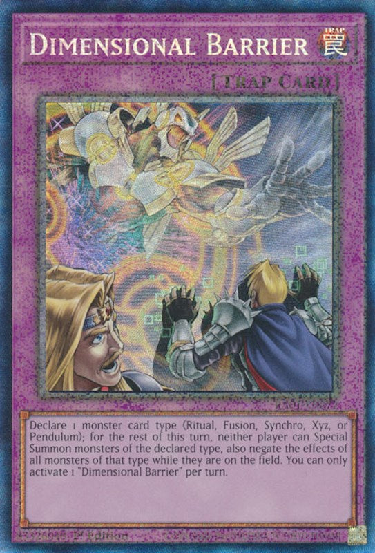 Dimensional Barrier [RA01-EN072] Prismatic Collector's Rare | Jomio and Rueliete's Cards and Comics