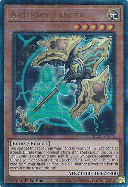 Artifact Lancea [RA01-EN006] Prismatic Ultimate Rare | Jomio and Rueliete's Cards and Comics