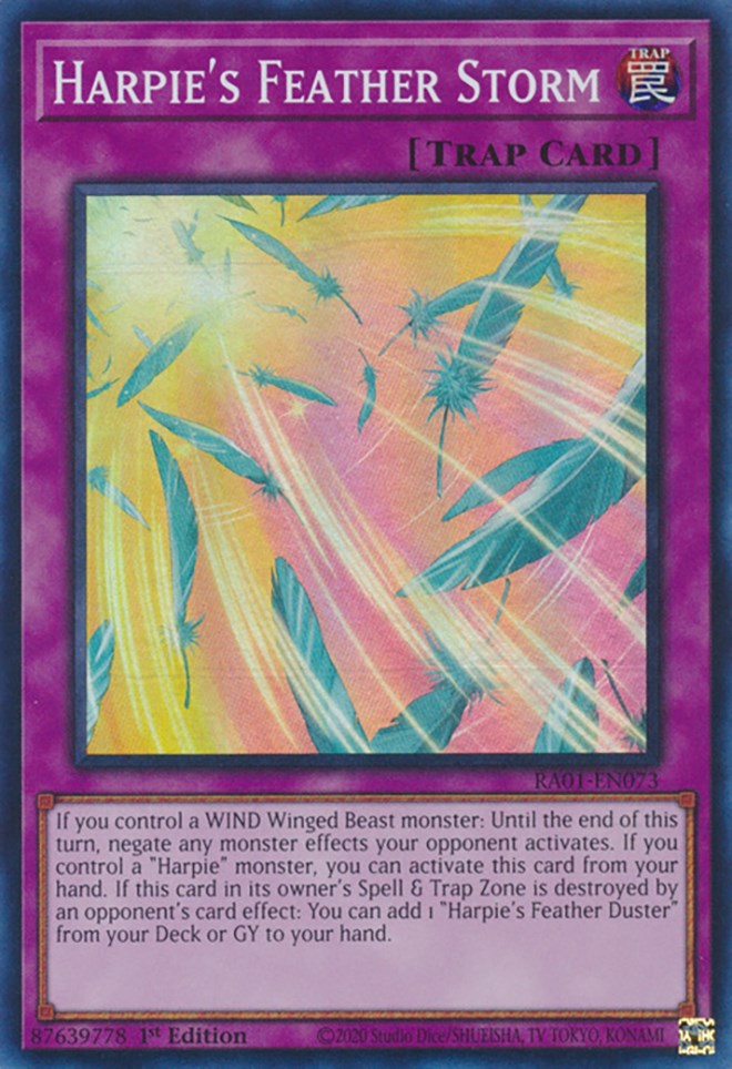 Harpie's Feather Storm [RA01-EN073] Super Rare | Jomio and Rueliete's Cards and Comics