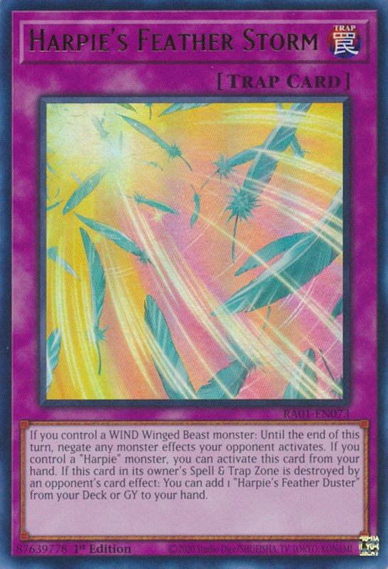 Harpie's Feather Storm [RA01-EN073] Ultra Rare | Jomio and Rueliete's Cards and Comics