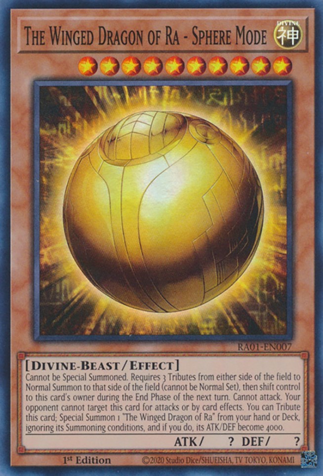 The Winged Dragon of Ra - Sphere Mode [RA01-EN007] Super Rare | Jomio and Rueliete's Cards and Comics
