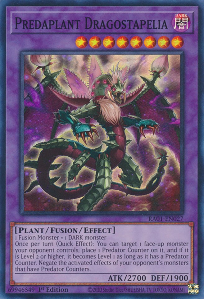 Predaplant Dragostapelia [RA01-EN027] Super Rare | Jomio and Rueliete's Cards and Comics