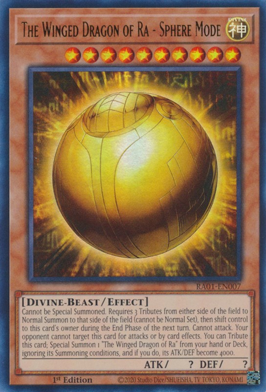 The Winged Dragon of Ra - Sphere Mode [RA01-EN007] Ultra Rare | Jomio and Rueliete's Cards and Comics