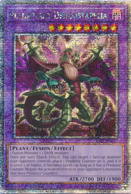 Predaplant Dragostapelia [RA01-EN027] Quarter Century Secret Rare | Jomio and Rueliete's Cards and Comics