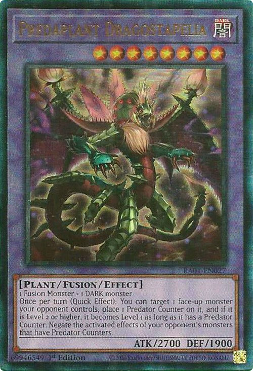Predaplant Dragostapelia [RA01-EN027] Prismatic Ultimate Rare | Jomio and Rueliete's Cards and Comics