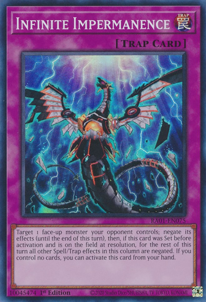 Infinite Impermanence [RA01-EN075] Super Rare | Jomio and Rueliete's Cards and Comics