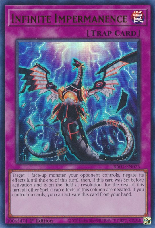 Infinite Impermanence [RA01-EN075] Ultra Rare | Jomio and Rueliete's Cards and Comics