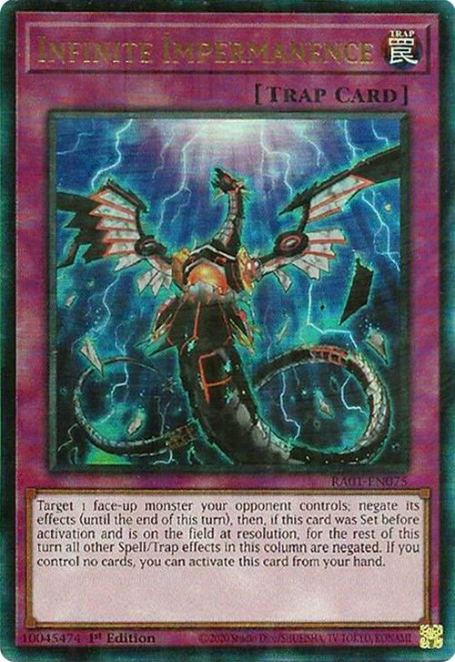 Infinite Impermanence [RA01-EN075] Prismatic Ultimate Rare | Jomio and Rueliete's Cards and Comics