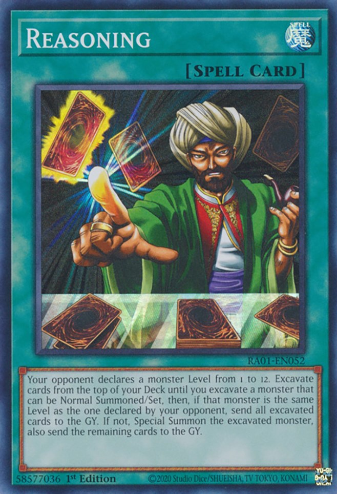 Reasoning [RA01-EN052] Super Rare | Jomio and Rueliete's Cards and Comics