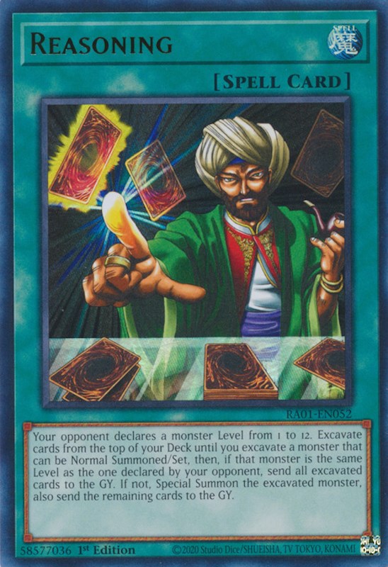 Reasoning [RA01-EN052] Ultra Rare | Jomio and Rueliete's Cards and Comics