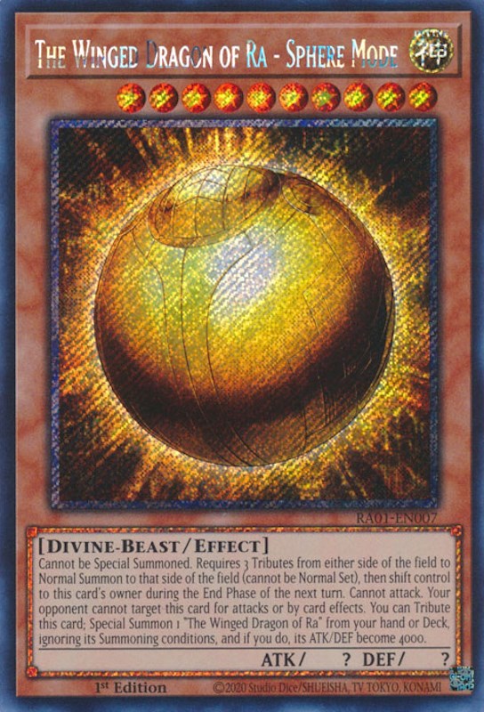 The Winged Dragon of Ra - Sphere Mode [RA01-EN007] Platinum Secret Rare | Jomio and Rueliete's Cards and Comics