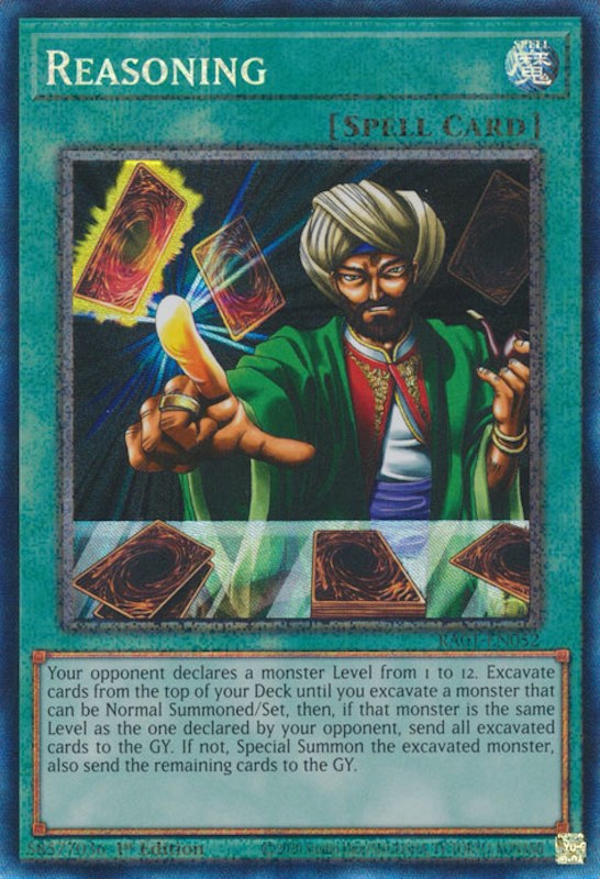 Reasoning [RA01-EN052] Prismatic Collector's Rare | Jomio and Rueliete's Cards and Comics