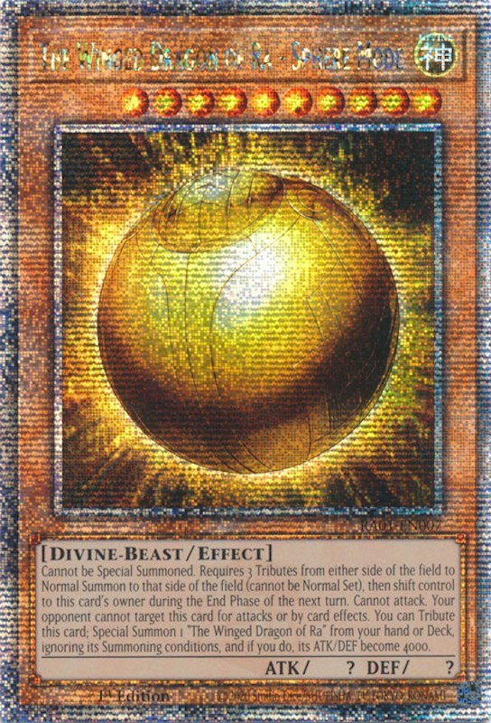 The Winged Dragon of Ra - Sphere Mode [RA01-EN007] Quarter Century Secret Rare | Jomio and Rueliete's Cards and Comics