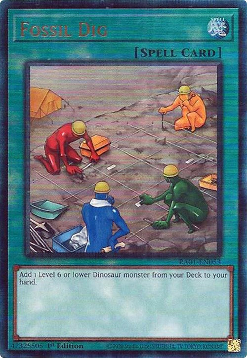 Fossil Dig [RA01-EN053] Prismatic Ultimate Rare | Jomio and Rueliete's Cards and Comics