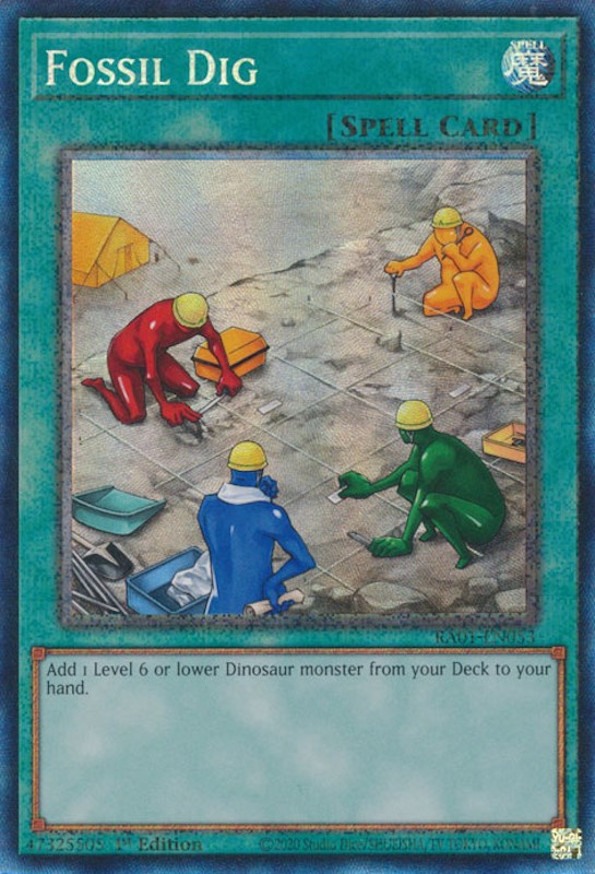 Fossil Dig [RA01-EN053] Prismatic Collector's Rare | Jomio and Rueliete's Cards and Comics