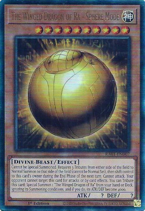 The Winged Dragon of Ra - Sphere Mode [RA01-EN007] Prismatic Ultimate Rare | Jomio and Rueliete's Cards and Comics