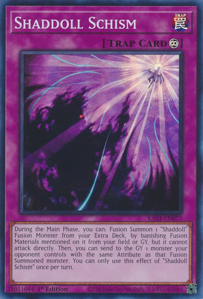 Shaddoll Schism [RA01-EN077] Super Rare | Jomio and Rueliete's Cards and Comics
