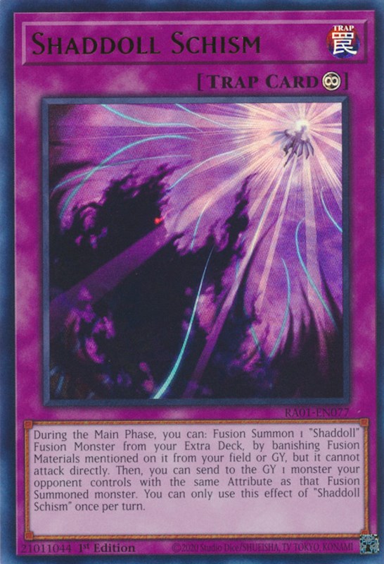 Shaddoll Schism [RA01-EN077] Ultra Rare | Jomio and Rueliete's Cards and Comics