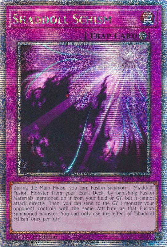 Shaddoll Schism [RA01-EN077] Quarter Century Secret Rare | Jomio and Rueliete's Cards and Comics