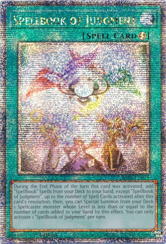 Spellbook of Judgment [RA01-EN054] Quarter Century Secret Rare | Jomio and Rueliete's Cards and Comics