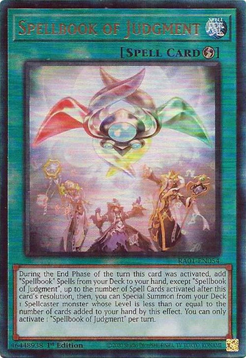 Spellbook of Judgment [RA01-EN054] Prismatic Ultimate Rare | Jomio and Rueliete's Cards and Comics