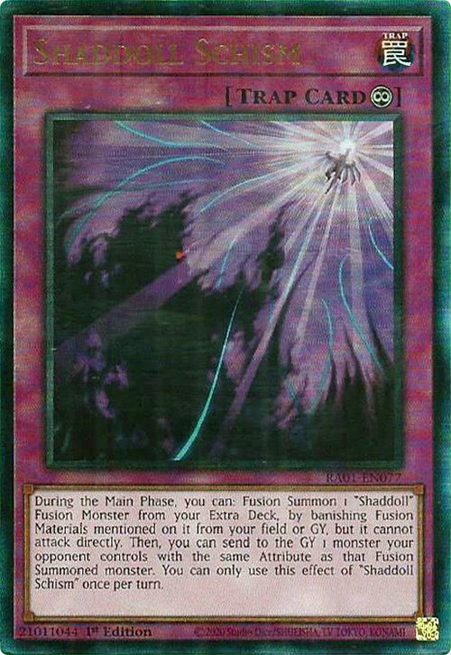 Shaddoll Schism [RA01-EN077] Prismatic Ultimate Rare | Jomio and Rueliete's Cards and Comics