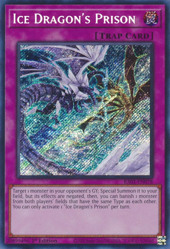 Ice Dragon's Prison [RA01-EN078] Secret Rare | Jomio and Rueliete's Cards and Comics