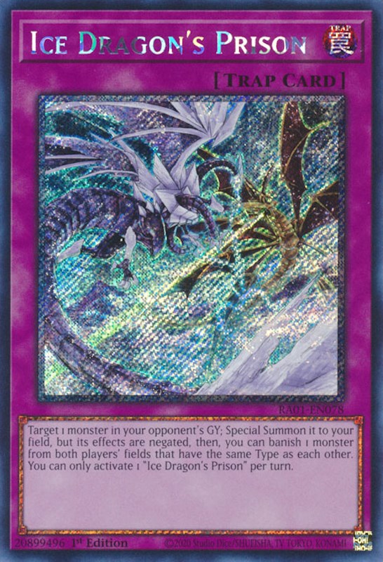 Ice Dragon's Prison [RA01-EN078] Platinum Secret Rare | Jomio and Rueliete's Cards and Comics