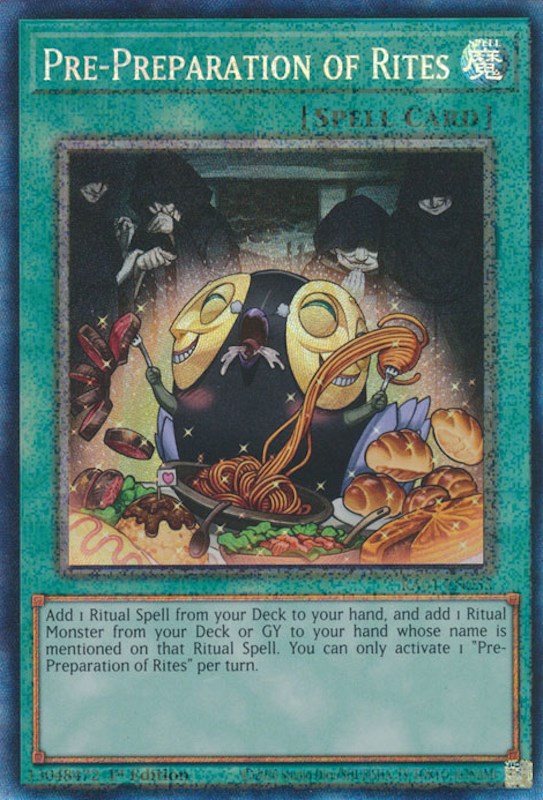 Pre-Preparation of Rites [RA01-EN055] Prismatic Collector's Rare | Jomio and Rueliete's Cards and Comics