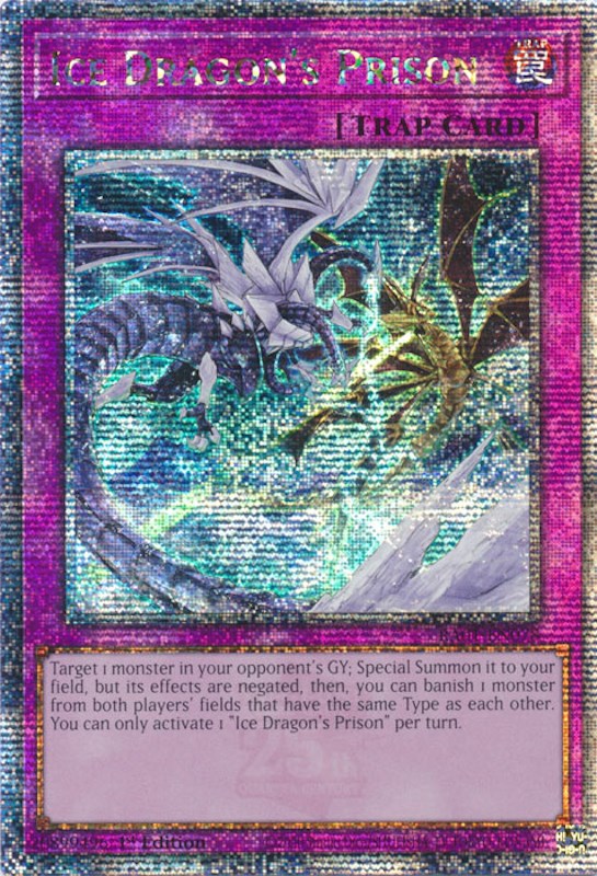 Ice Dragon's Prison [RA01-EN078] Quarter Century Secret Rare | Jomio and Rueliete's Cards and Comics