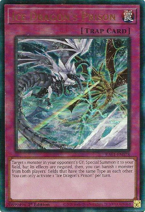 Ice Dragon's Prison [RA01-EN078] Prismatic Ultimate Rare | Jomio and Rueliete's Cards and Comics