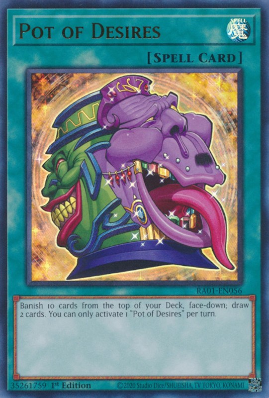 Pot of Desires [RA01-EN056] Ultra Rare | Jomio and Rueliete's Cards and Comics