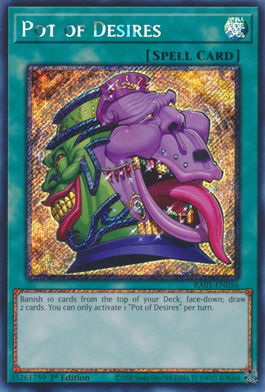 Pot of Desires [RA01-EN056] Platinum Secret Rare | Jomio and Rueliete's Cards and Comics